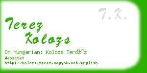 terez kolozs business card